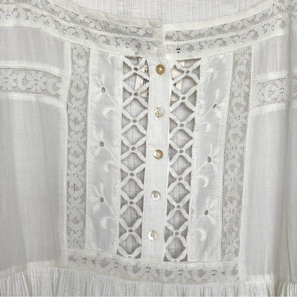 FREE PEOPLE Pretty Please Long Sleeve Embroidered Tunic--M - Picture 6 of 14